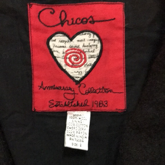 Chico’s Anniversary collection wool embroidered jacket - Picture 2 of 9